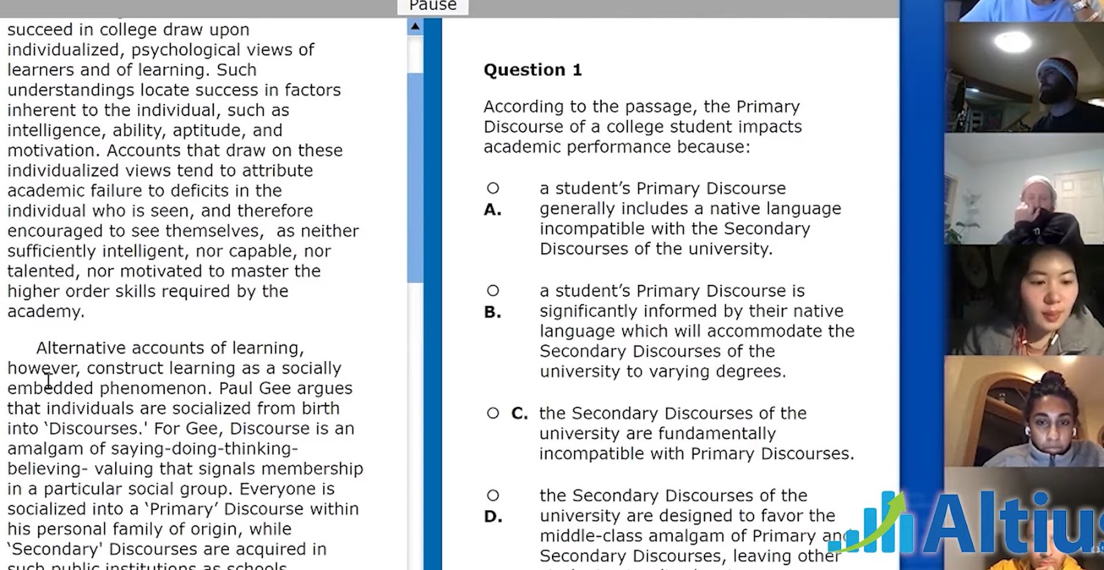 Altius MCAT Live Sessions