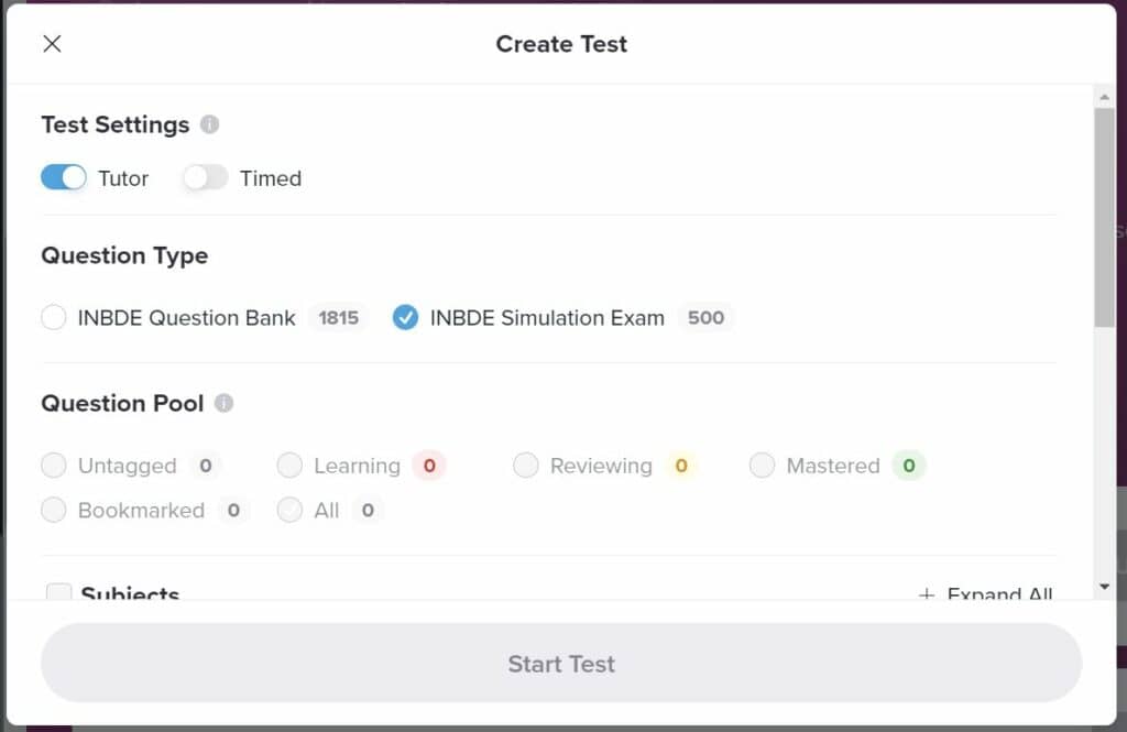 INBDE Bootcamp Custom Test