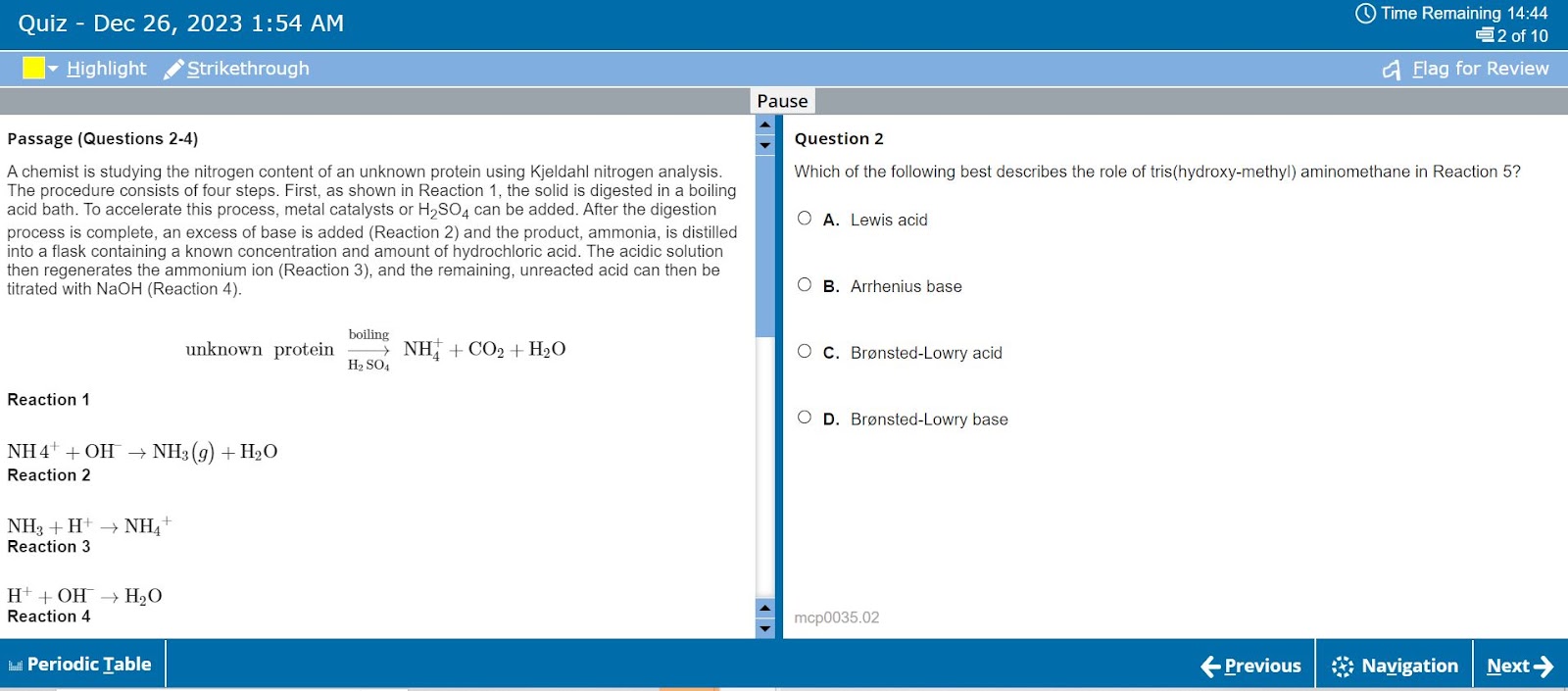 Kaplan MCAT Practice Questions