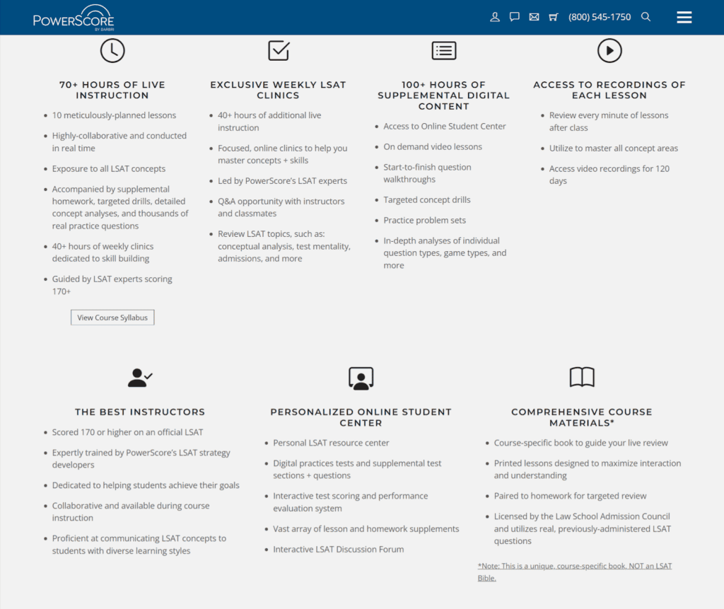 PowerScore LSAT Live Online Course