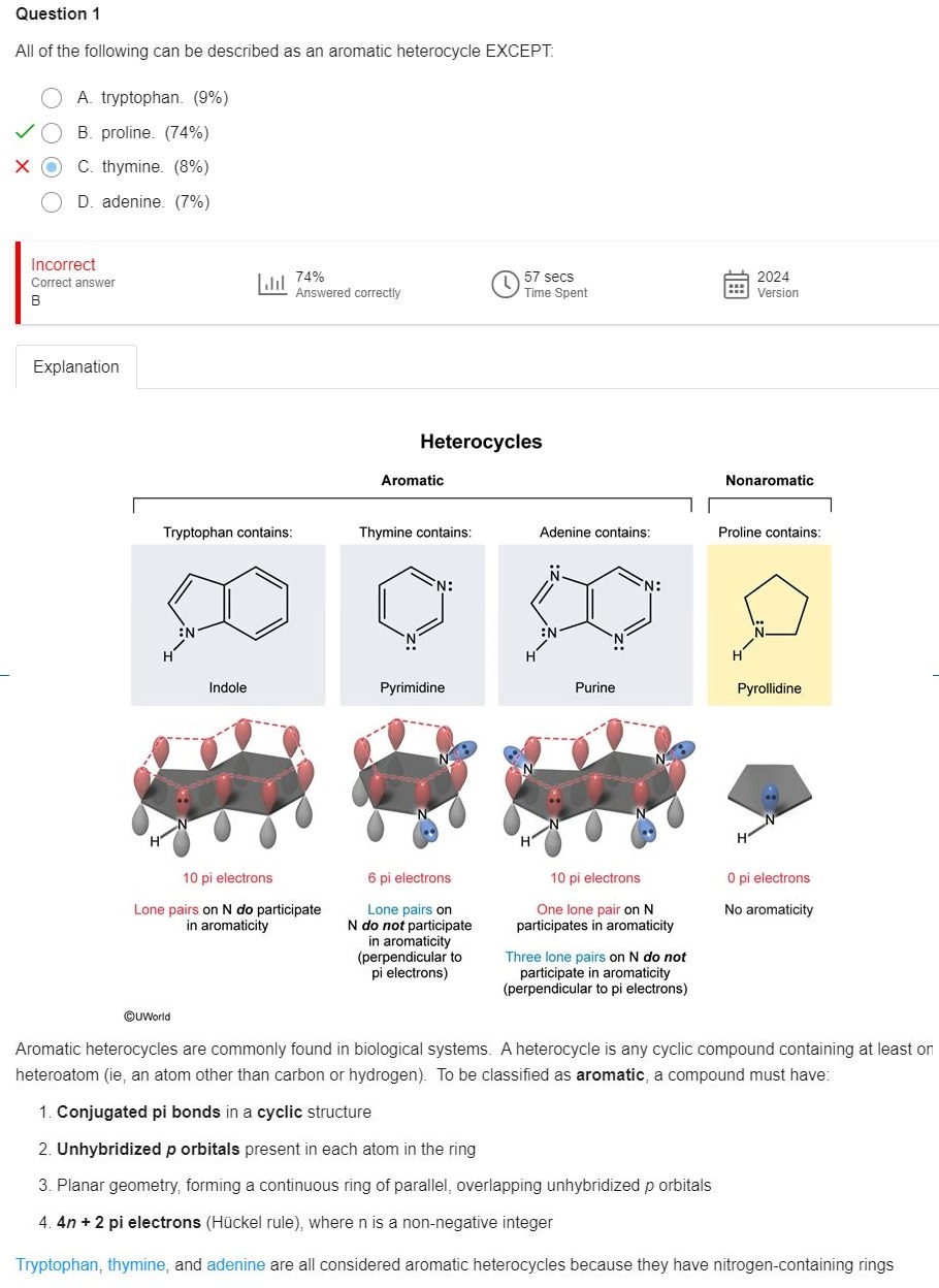 UWorld MCAT Answer Explanations