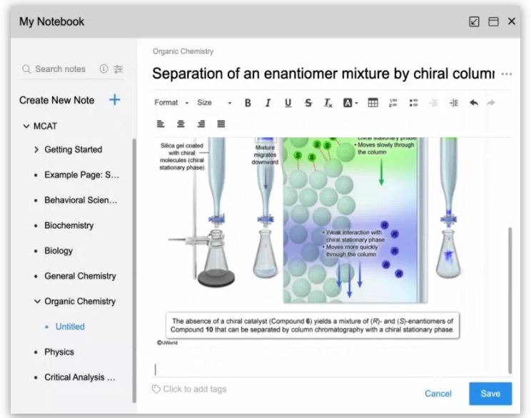 UWorld MCAT Notebook
