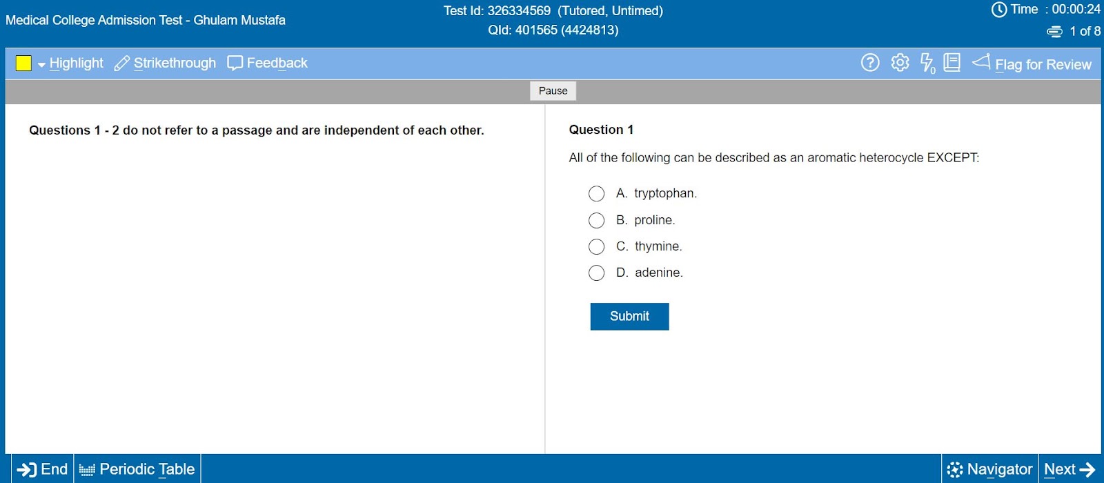 UWorld MCAT Practice Tests