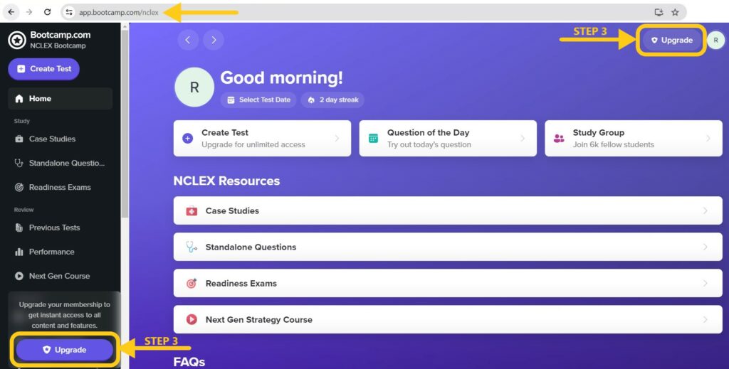 NCLEX Bootcamp Upgrade Membership