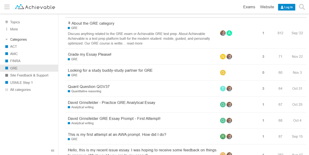 Achievable GRE Student Support