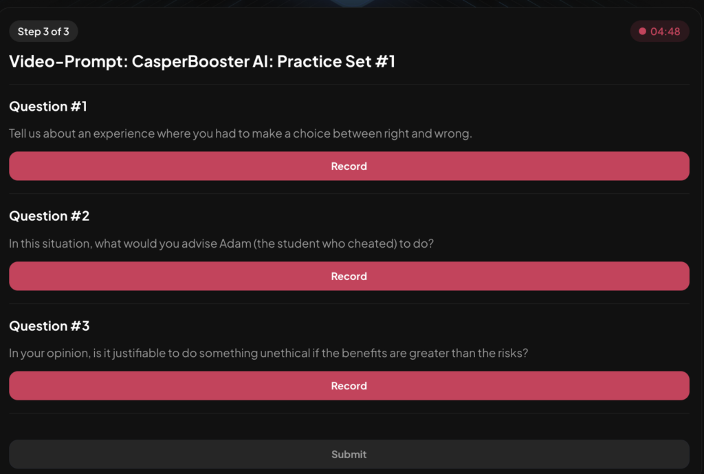 CasperBooster Practice Test