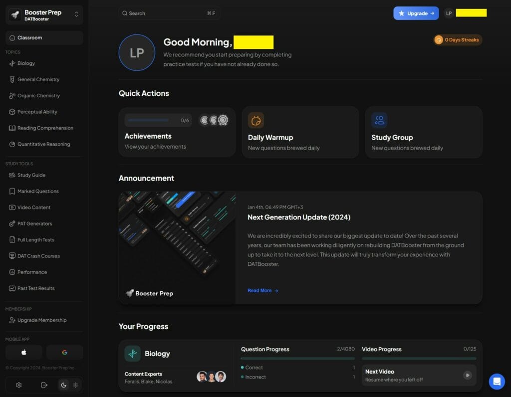DAT Booster Interface