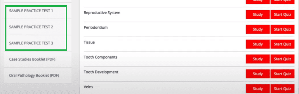 Dental Decks Sample Practice Tests