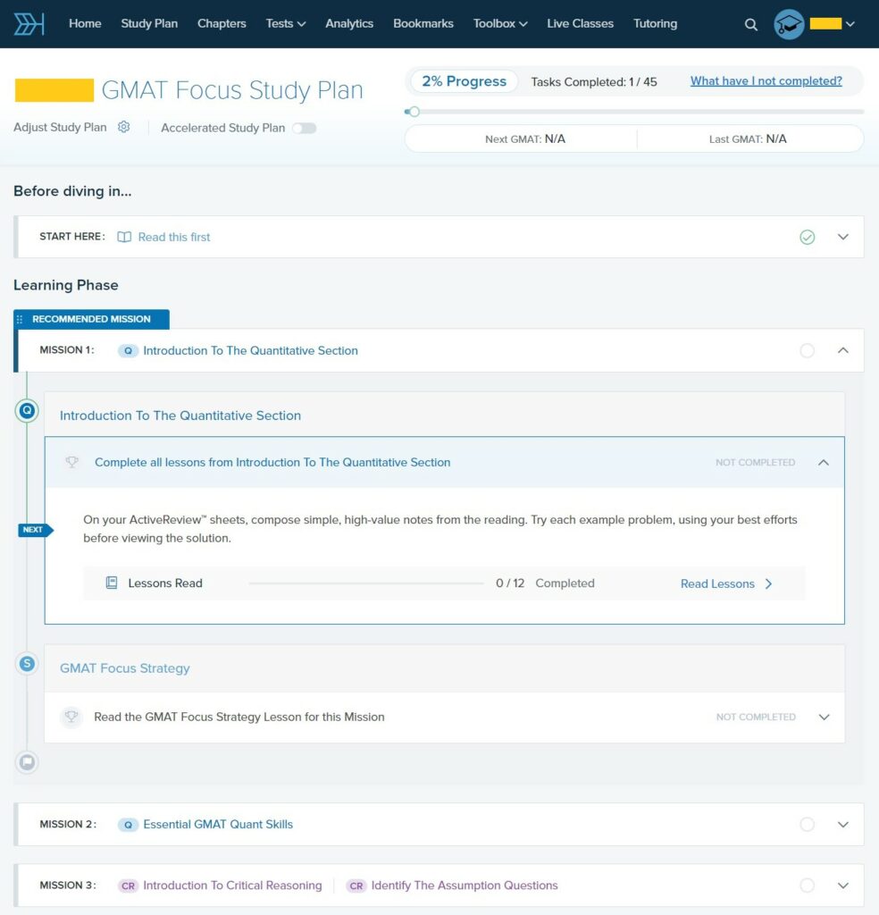 Target Test Prep GMAT Study Plans
