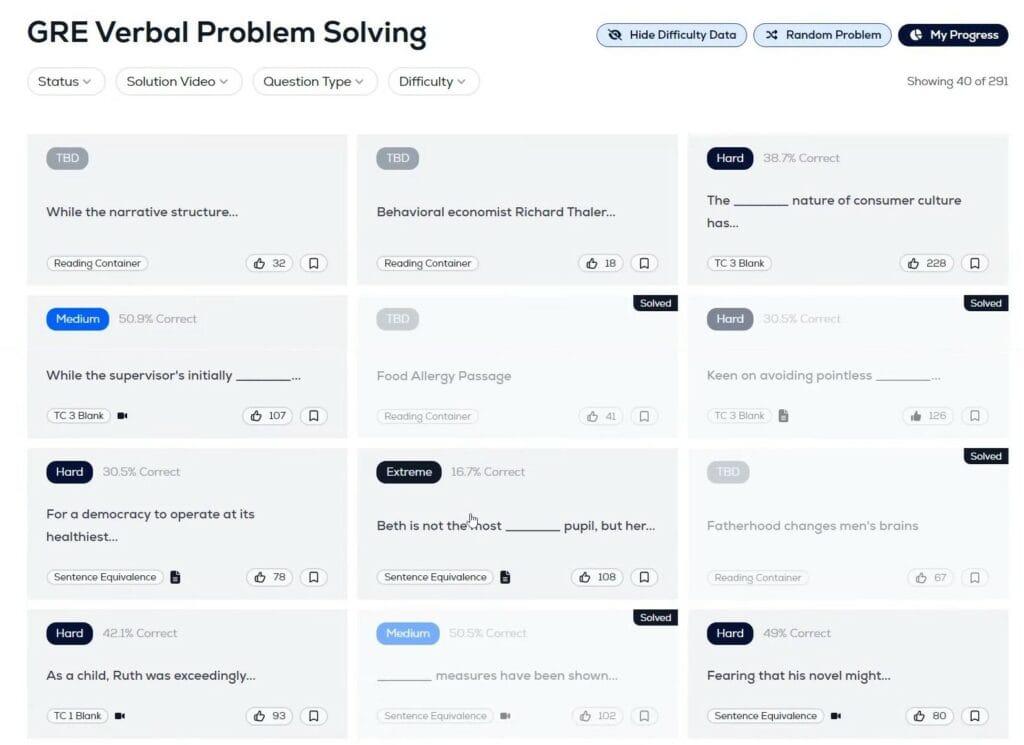 GregMat Question Bank