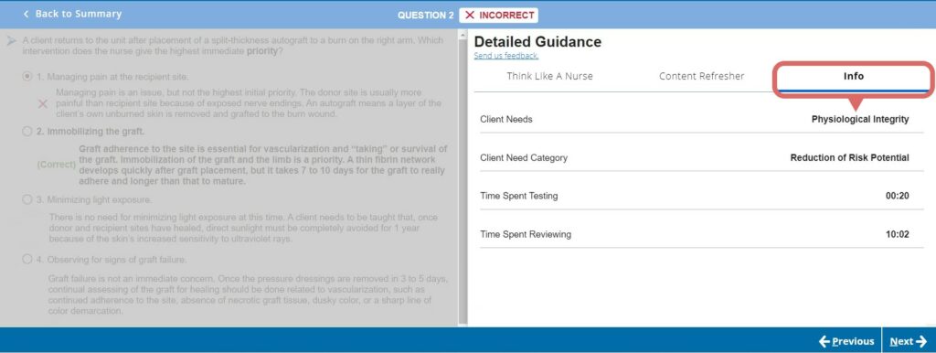 Kaplan NCLEX Answer Info