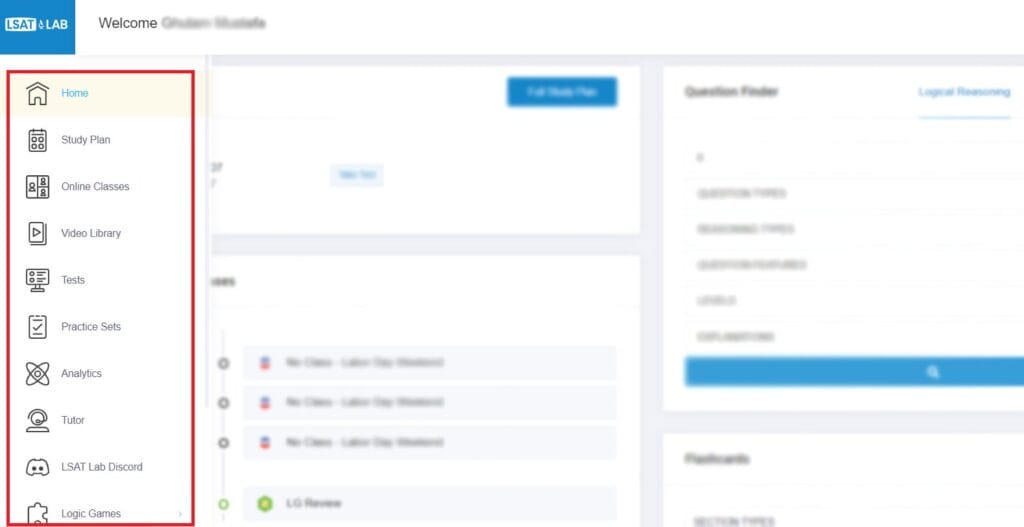 LSAT Lab User Interface