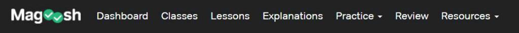 Magoosh LSAT Top Menu
