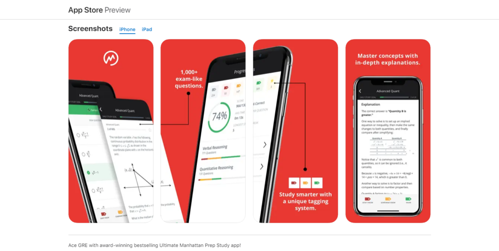 Manhattan Prep GRE Mobile App