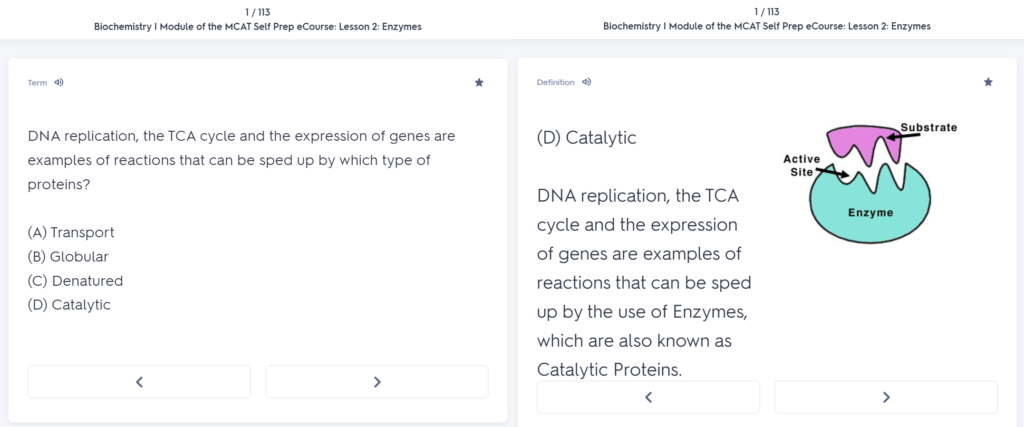 MCAT Self Prep Quizlet Flashcards