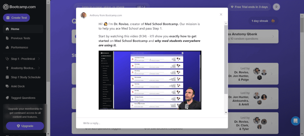 Med School Bootcamp Free Trial