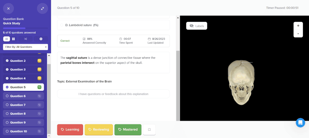 Med School Bootcamp Question Tagging