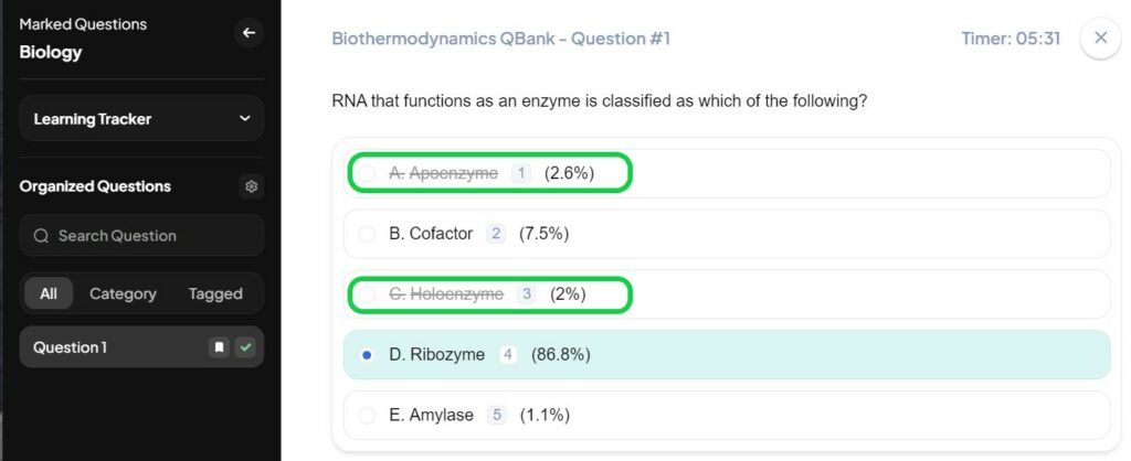 OAT Booster Crossing Out Answer Choices