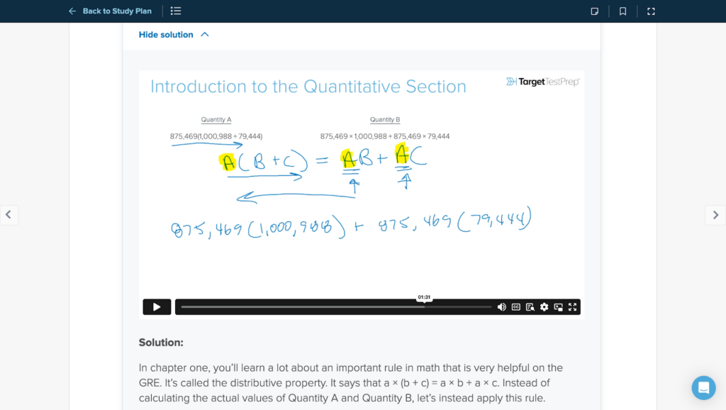 Target Test Prep GRE Video Explanations