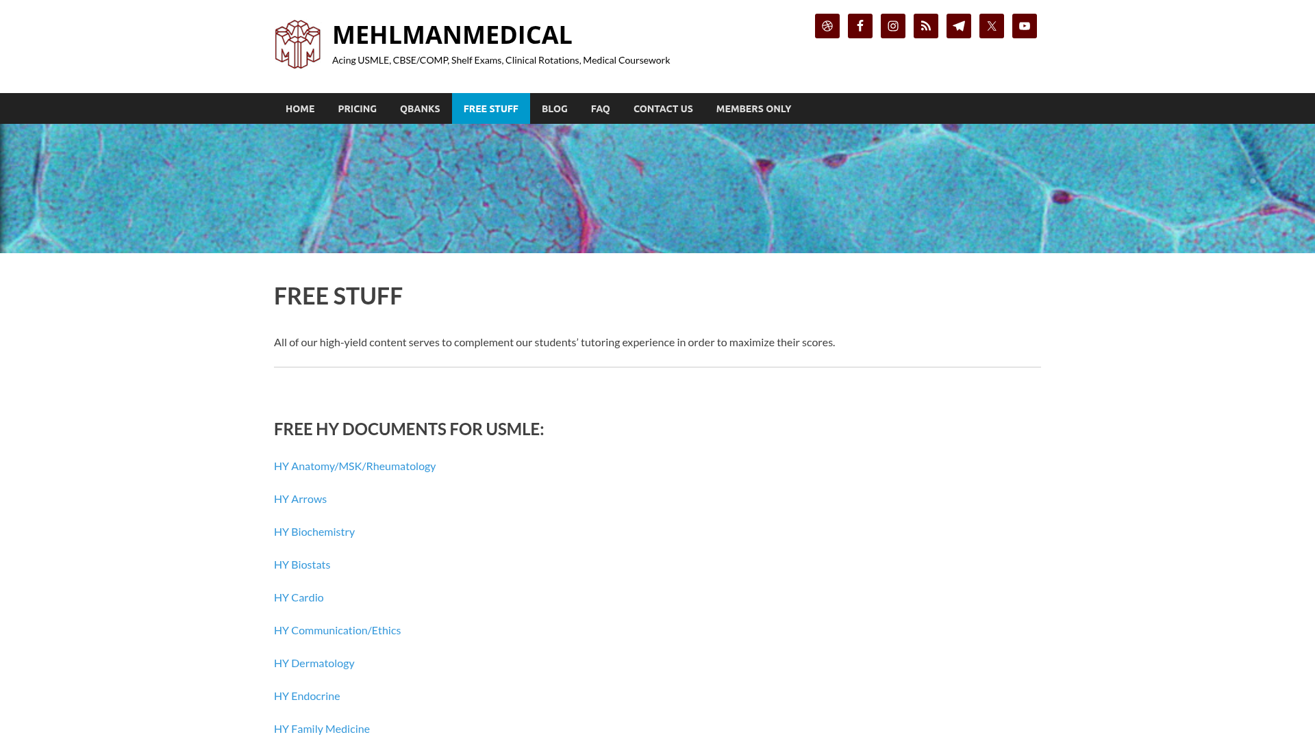 The Mehlman Medical free-resources page