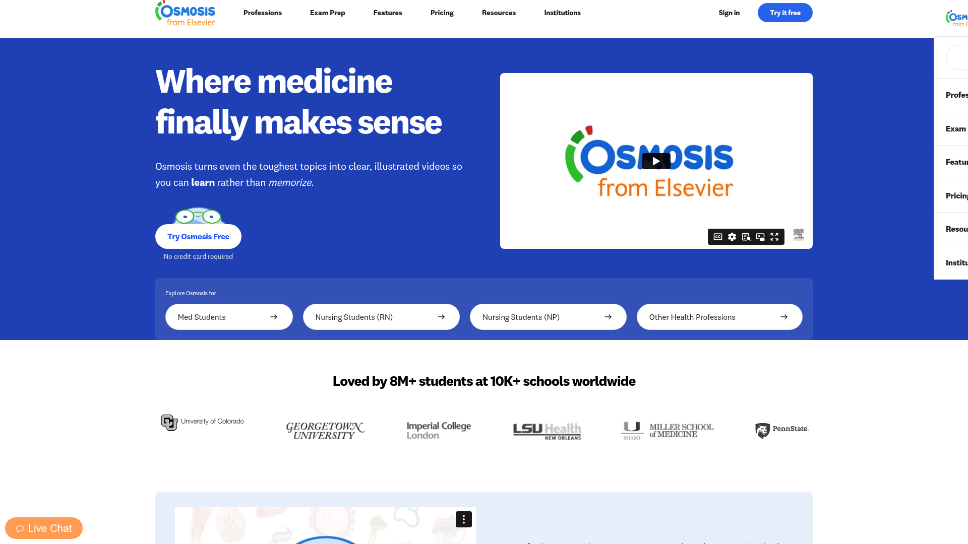 The Osmosis homepage