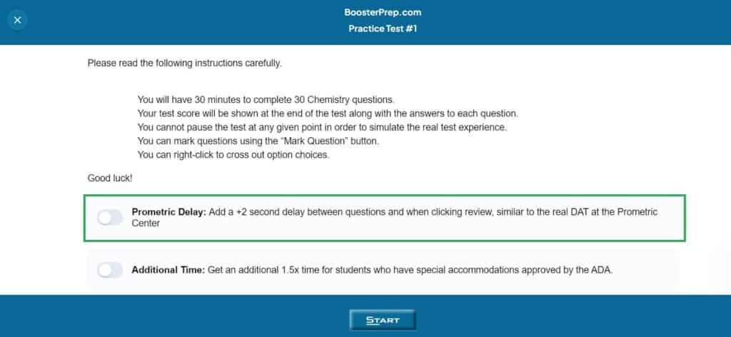DAT Booster Prometric Testing