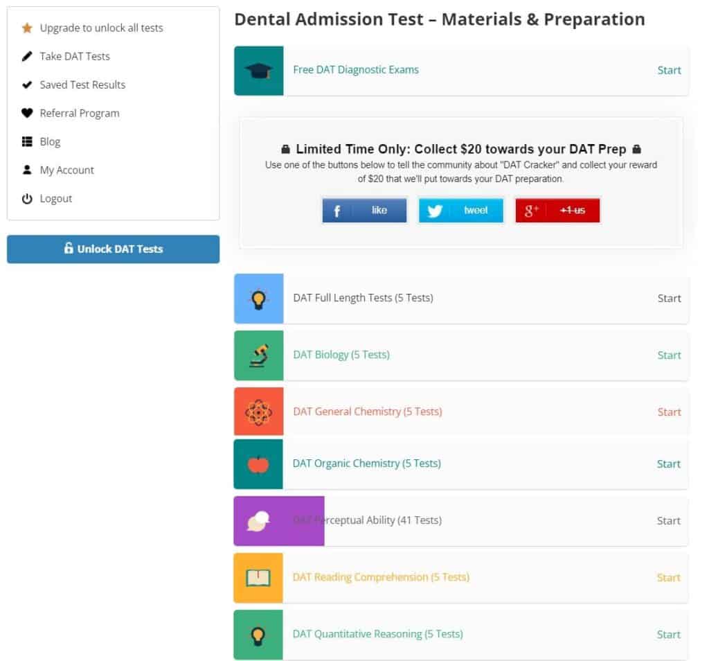 DAT Cracker Practice Material